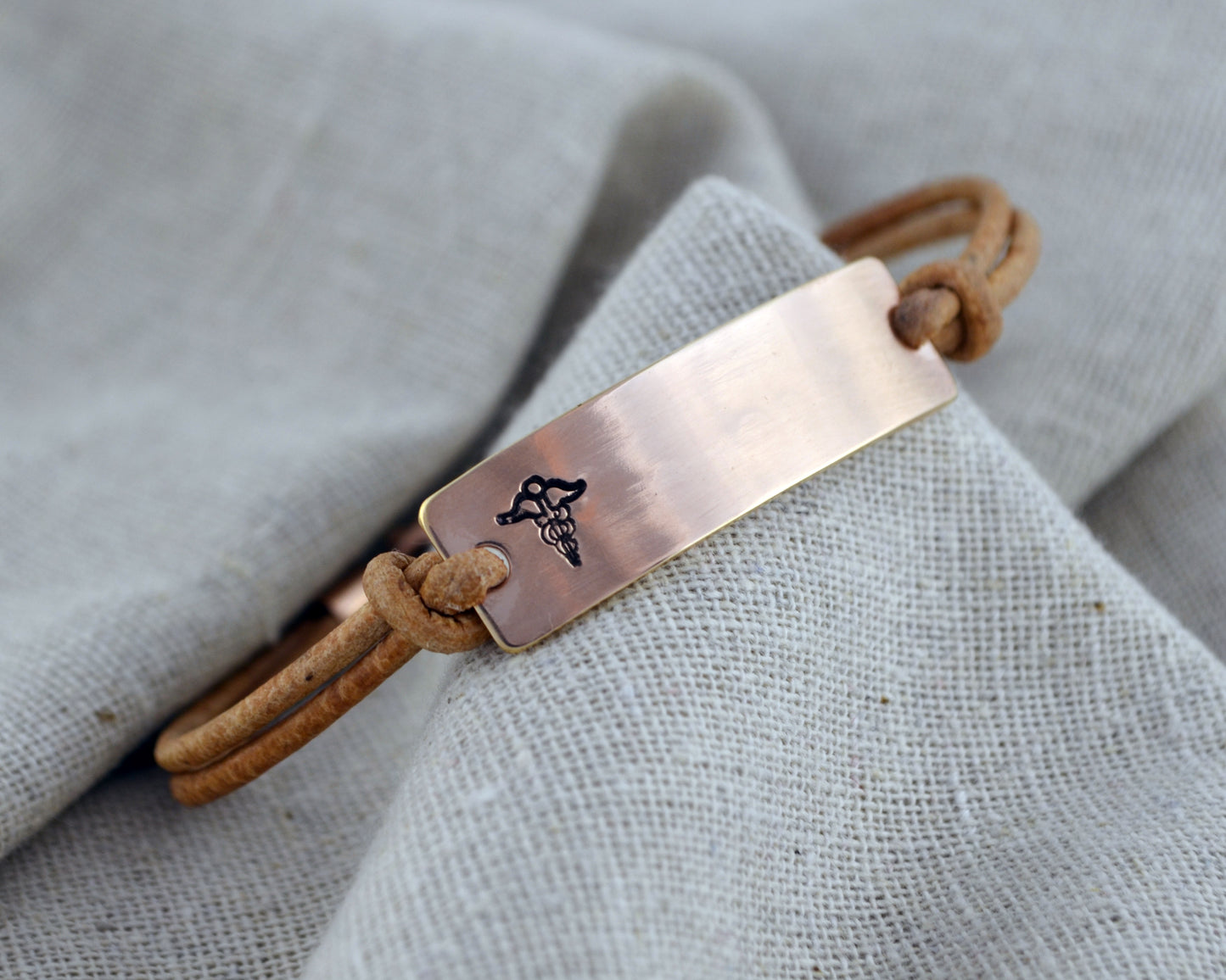 Classic Leather Medical ID Bracelet