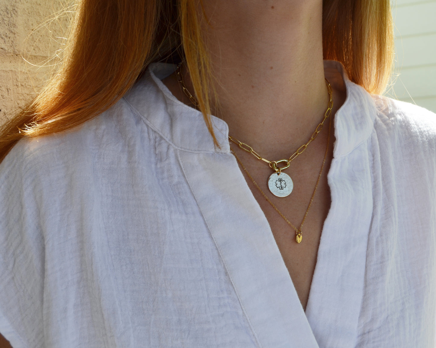 Paperclip Chain Medical Alert Necklace