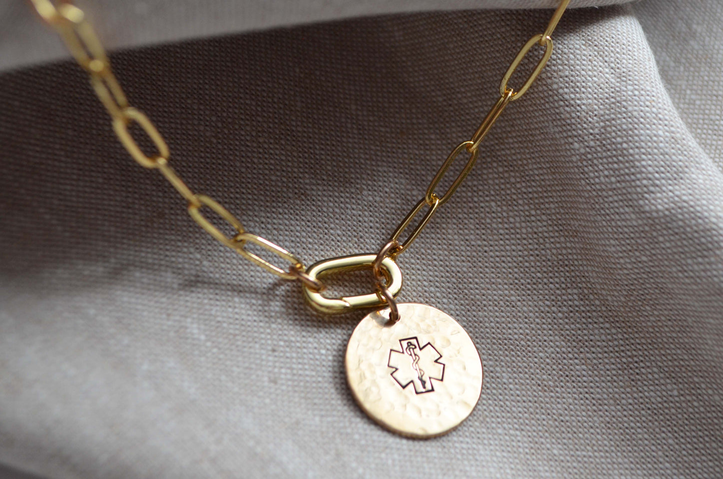 Paperclip Chain Medical Alert Necklace