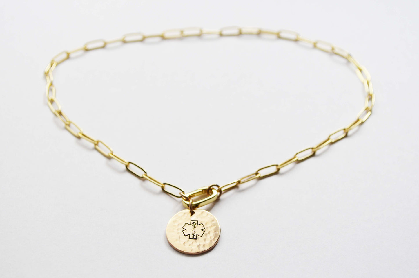 Paperclip Chain Medical Alert Necklace